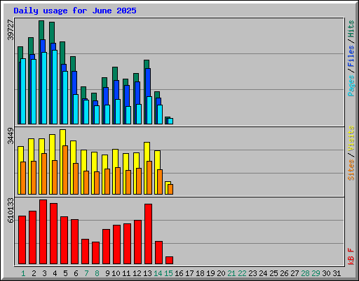 Daily usage for June 2025