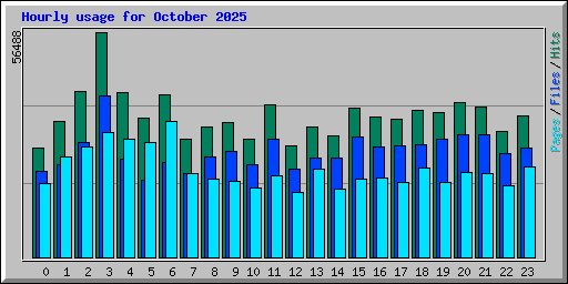 Hourly usage for October 2025