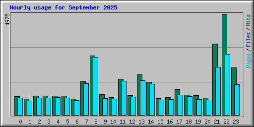 Hourly usage for September 2025