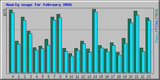 Hourly usage for February 2026